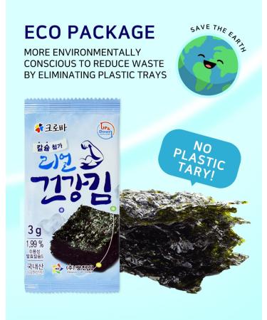 Kwangcheonkim Clover Real Healthy Kim 60g Seasoned Seaweed Snack - K-food On-The-Go Vegan Keto Friendly - Buy Online on GoSupps.com