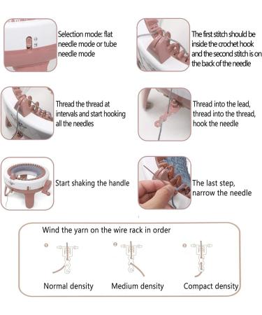 48-Needle Knitting Machine with Row Counter for Adults/Kids - DIY Scarf, Hat, Sock - Rotating Double Knits - Smart Weaving Loom - Buy Online on GoSupps.com