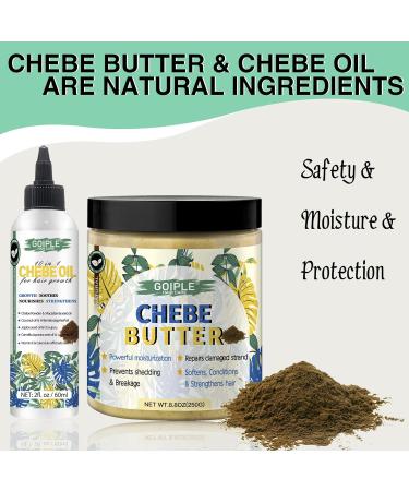 Chebe Hair Growth Oil & Butter - Deep Moisturization for All Hair Types | 8.8oz | Men & Women - Buy Online on GoSupps.com