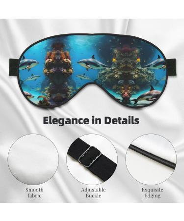 3D Underwater World Fish Dolphi Print Double-Sided Eye Mask Soft and Light Blocking for Enhancing Sleep Quality - Buy Online on GoSupps.com