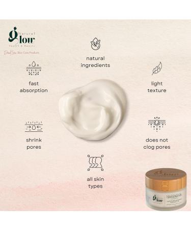 Natural Glow Dead Sea Lightening Night Cream Brightening Radiant Skin Hydrating and Moisturizing for a Plumpy and Glowy Skin Natural & Paraben-Free 50g - Buy Online on GoSupps.com