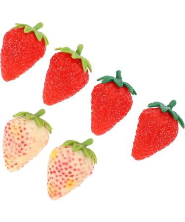 HOMSFOU 24 Pcs Simulated Strawberry Model Faux Strawberry Fake Strawberry Simulation Strawberries Artificial Red Strawberries Fake Blueberries Fake Fruits Fake Strawberries Pvc Chic Child - Buy Online on GoSupps.com