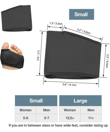 Metatarsal Cushions for High Heels | Gel Foot Pads for Pain Relief | Black | Size S 5-8(Women) 5-6.5(Men) - Buy Online on GoSupps.com