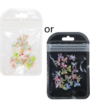 20Pcs 3D Colorful Butterflies Nails Jewelry DIY Nail Art Decals Nail Art Rhinestones Decorations DIY Resin Mold Accessories - Buy Online on GoSupps.com