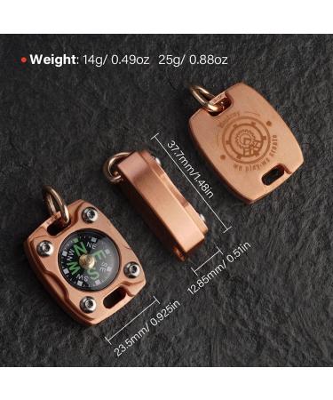 MecArmy CMP2-T High Sensitivity EDC Compass  Mechanical Instrument Inspired Design with Exquisite Engrave  Fluorescence Glow in The Dark Free Beaded Chain Worn as a Pendant Sandblasted - Buy Online on GoSupps.com
