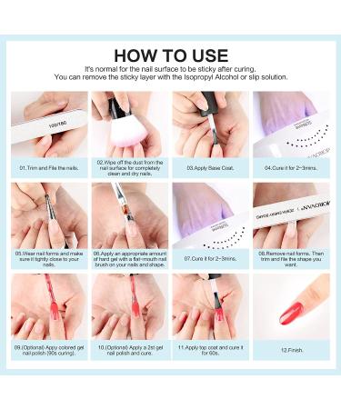 Morovan Clear Builder Gel for Nails - 5-in-1 Brush-On Builder Gel in a Bottle Professional Hard Gel for Quick Building Nail Extension Strengthen Soak-Off UV LED Builder Gel 15ml - Buy Online on GoSupps.com