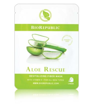 BioRepublic Skincare Aloe Rescue Revitalizing Fiber Beauty Sheet Mask 1 Sheet 0.63 oz (18 ml)