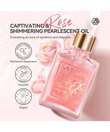 Saviland Rose Cuticle Oil 40ml - Moisturizing Nail Care with Vitamins E, Vegetable Oils, and Rose Extract - Prevents Cracking and Hydrates Cuticles - Pack of 1 - Buy Online on GoSupps.com