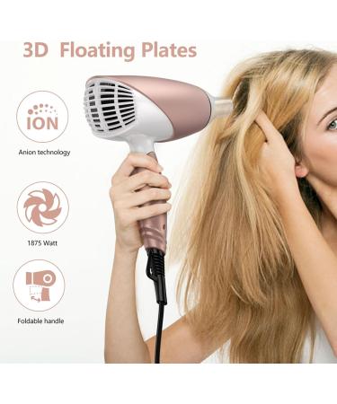 Foldable Travel Hair Dryer - Dual Voltage Lightweight Ionic Blow Dryer (Gold) for International Use - Buy Online on GoSupps.com