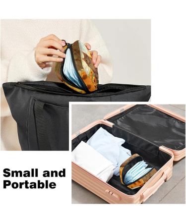 Menstruation Pad Bag with Zipper - Stylish Women's Napkin & Tampon Collection Bags (Sunflower Flowering Cat) - Color 4 - Buy Online on GoSupps.com