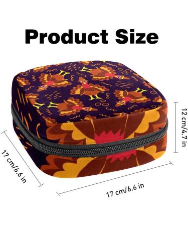 Women's Storage Pocket for Menstrual Cup & Makeup - Travel Organizer | Big Capacity | Colorful Pumpkin Sunflower Design | Perfect for Thanksgiving - 4.7x6.6x6.6 in - Buy Online on GoSupps.com