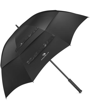 Procella Golf Umbrella 62 Inch Large Umbrellas for Rain Windproof Waterproof | Selected by World Top Golfers | Oversize Vented Double Canopy | Automatic Open | Best Golf Gifts for Men and Women Black