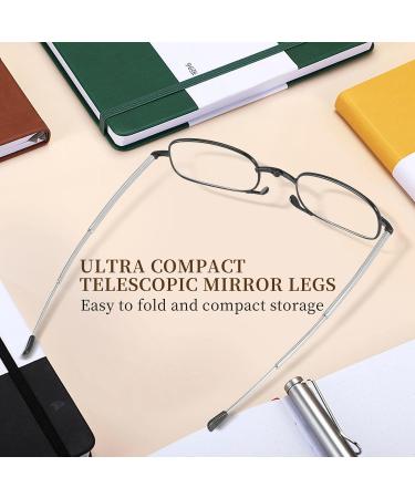 Umwhcw Portable Foldable Reading Glasses - Compact 2.0 Black with Mini Flip Top Bag for Men & Women - Buy Online on GoSupps.com
