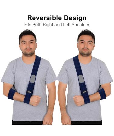 Supregear Adjustable Lightweight Arm Sling | Breathable Shoulder Immobilizer Support 180cm - Dark Blue - Buy Online on GoSupps.com