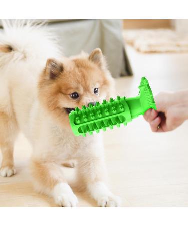 Anulely Dog Toy - Teeth Grinding & Brushing Suction Cup | Dog Tooth Care Products for Home Clinics & Shelters - Classic Sound Dog Toothbrush (Green) - Buy Online on GoSupps.com