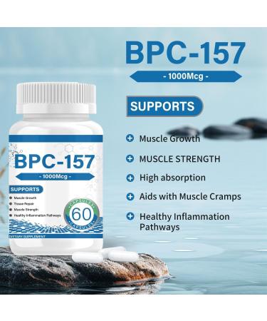 BPC 157 Peptide Capsules - 1000mcg 60 Capsules BPC-157 Protective Compound for Muscle Workout Recovery Non-GMO Dairy Free Gluten Free - Buy Online on GoSupps.com