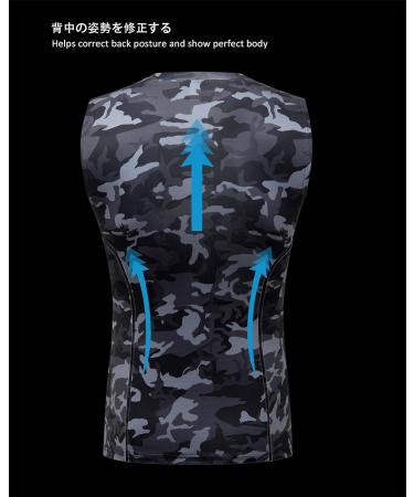 Milin Naco Men's Sleeveless Compression Shirts 3 Pack - UPF 50+ Rash Guard, Dry Fit, 5X-Large - Buy Online on GoSupps.com