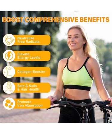 Liposomal Vitamin C Gummies 1000mg for Adults: Vitamin C Chewable Gummy with Zinc Elderberry Vitamins A & E Strawberry 60 Count (Pack of 2) - Buy Online on GoSupps.com