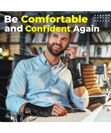 Sparthos Wrist Support Sleeves (Pair) - Medical Compression for Carpal Tunnel Relief - Breathable Wrist Brace for Men and Women - Medium Midnight Black - Buy Online on GoSupps.com