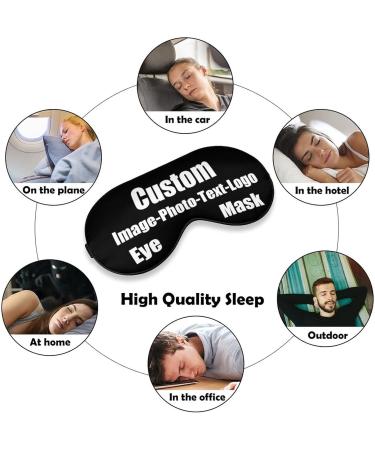 Personalized Funny Sleep Mask | Custom Design for Men, Women, and Kids | Soft Nighttime Sleeping Mask in Black - Buy Online on GoSupps.com