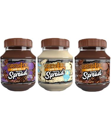 Grenade Carb Killa Protein Spread M lange de 3 saveurs au chocolat 3 pots de 360 g Mixte