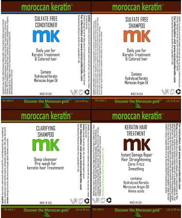 Brazilian Keratin Hair Treatment Set - Professional Grade Organic Blowout Straightening at Home or Salon (4 Piece Set - Buy Online on GoSupps.com