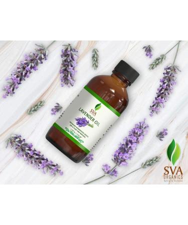 SVA Organics 100% Natural Lavender Essential Oil 4 Fl Oz - Therapeutic Grade Aromatic Oil with Dropper | Aromatherapy Oils Lavender - Pack of 1 - Buy Online on GoSupps.com