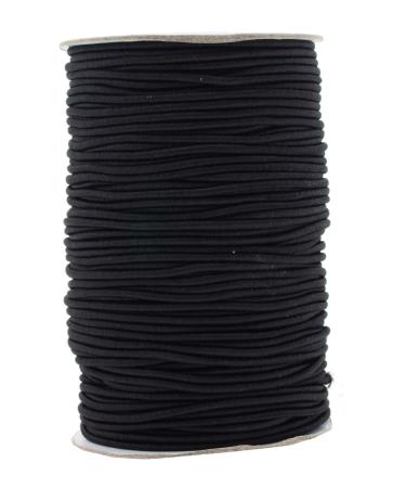 1mm Black Elastic Cord,nylon Rubber Stretch Elastic String Round Beads Rope  for Bracelet Hair Tie DIY Handmade Accessories 25 Yards 