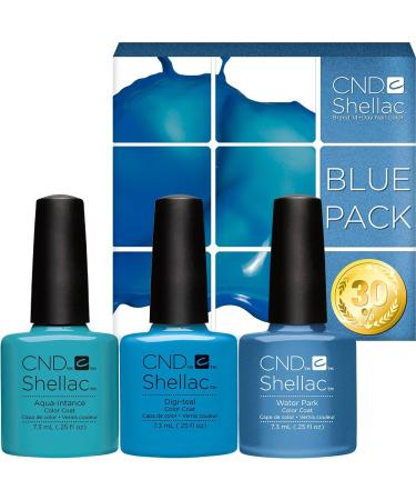 CND SHELLAC Colours Set - Blue - 3 Pack Value Pack 22 ml blue 21.9 ml (1 pack)