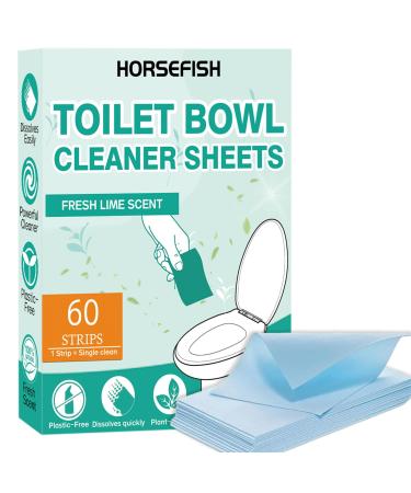 Toilet Cleaners Strips 60 Sheet Household Toilet Cleaners Powerful Bathroom Cleaner Toilet Cleaning Strips Replace Toilet Cleaner Tablets Efficiently Remove Stains Plastic Free