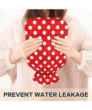 Red Hot Water Bottle with Dotted Cover | Pain Relief Heat Pack for Headache & Back Pain | 1L International Shipping - Buy Online on GoSupps.com