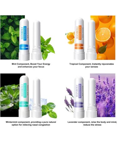 Nasal Stick(4 Pack) Portable Nasal Sticks for Daily Refreshing Pure and Natural Nasal Sticks Boost Energy Set Nose Inhaler Stick Better Breathing White 1 pack - Buy Online on GoSupps.com