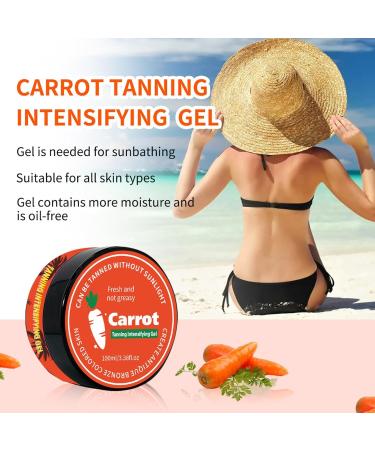 Buy Carrot Tanning Gel & Cream | Natural Outdoor Self Tanner | Intense Sun Tanning Oil - Buy Online on GoSupps.com