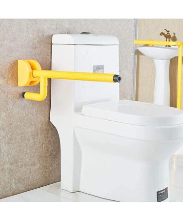 Flip-up Bathroom Grab Bar Safety Rail Toilet Safety Handrail Tub Disabled Child Pregnant Woman Old Man (Color : Yellow) (Yellow)