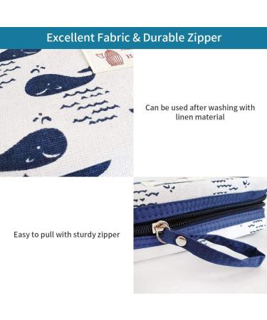 ECO Menstrual Liner Pads Pouch | Whale Design | Size M | Sanitary Napkins Bag - Buy Online on GoSupps.com