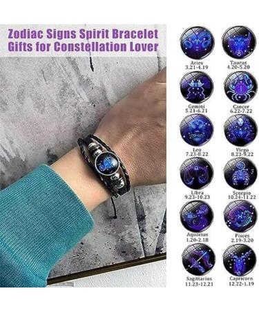 TURSHI Signs Spirit Bracelet 12 Constellation Handmade Bead Woven Multilayer Leather Bracelet Handmade Multilayer Adjustable 12 Constellation Bracelets Glow In The Dark Bracelet for Women Men Leo - Buy Online on GoSupps.com