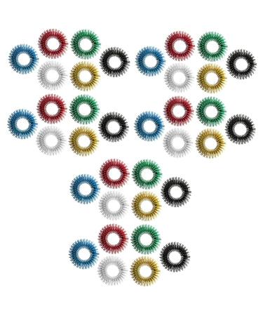 Magiclulu 36 Stk spiky finger rings acupressure toy toys noiseless finger massage roller massage roller ring massage device spiky sensor finger ring children