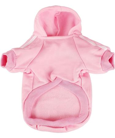 Ducomi 100% Cotton Hood Dogs Sweatshirt - Warm Monochrome Dog Sweater for All Breeds & Sizes (XS to 9XL) - Stylish Pink Hoodie for Small Dogs - Buy Online on GoSupps.com