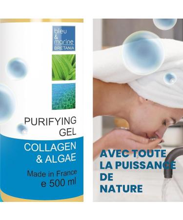  bleu & marine Bretania Purifying Gel 500ml Anti-Blackhead & Anti-Acne Cleansing Gel Deep Cleansing for Clear & Radiant Skin Gentle Vegan & Eco-Friendly Formula Made in France - Buy Online on GoSupps.com