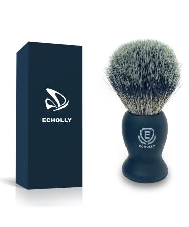 Echolly Luxury Shaving Brushes for Men-High End Lather Brush Men's Shaving Brush-Perfect Shaving Cream Brush Father's Day Gifts for Men,Fathers,Boyfriends(Smooth Rubber Handle) 1.4 x 1.4 x 4.2 Inch