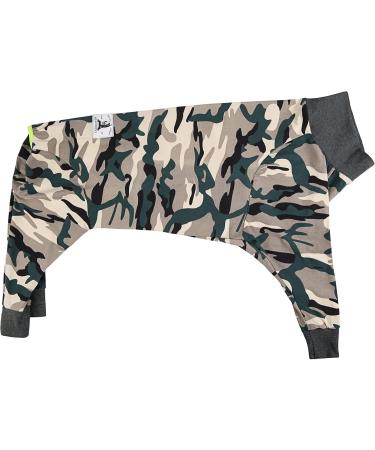 Rehabilitation Suit for Medium & Large Dogs | Breathable Full Body Pajamas | Post-Op Skin & Wound Protection | 32 Camo Design - Buy Online on GoSupps.com