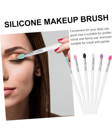 NOLITOY 6pcs Eye Shadow Brush Eyeshadow Makeup Brush Makeup Sponge Lip Brush Smudger Make up Silicone Brush - Buy Online on GoSupps.com