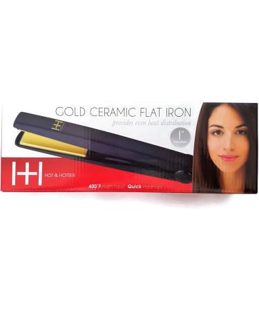 Hot & Hotter Gold Ceramic 1 Flat Iron - Best Flat Irons for Perfect Hair | International Shipping Available - Buy Online on GoSupps.com