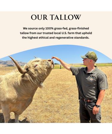 Untamed Organics Pure Tallow Lip Balm | 100% Grass-Fed Beef Tallow and Organic Beeswax | Moisturizing Lip Care for Dry Chapped Lips | Hypoallergenic Fragrance-Free | Handcrafted in USA | 4-Pack - Buy Online on GoSupps.com