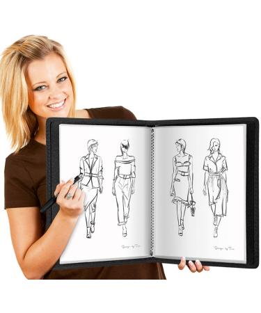 Dunwell Art Portfolio 11x17 - Large Black Folder for Artwork with 24 Pockets | 48 Page Display | Art Storage Album and Presentation Book - Buy Online on GoSupps.com