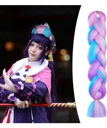 Braiding Hair Extensions 1Pc 4 Tone Colorful Braids Extension Hair Fashionable Hair Extensions for Braiding Synthetic Hair Extension for Twist Braiding - Buy Online on GoSupps.com