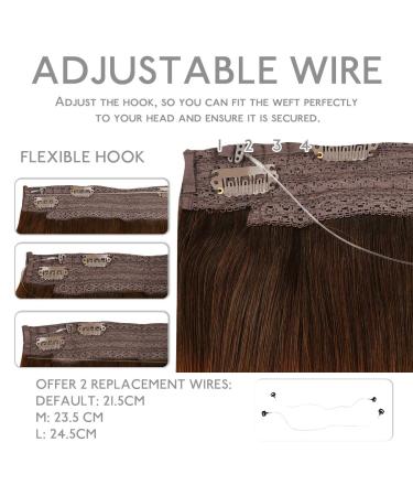 18 WENNALIFE Chocolate Brown Wire Hair Extensions - 95g Remy Human Hair #4 - Buy Online on GoSupps.com