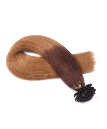 Buy High-Quality Keratin Bonding Hair Extensions - #6/27 Ombre 70cm 50 Strands | 100% Remy Real Hair U-Tip by Novon Hair Extensions - Buy Online on GoSupps.com