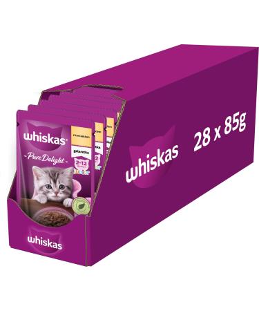 Whiskas Junior complete wet food in jelly for cats with chicken in pouches 28x85g