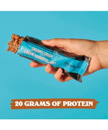 Barebells Protein Bars Creamy Crisp - 12 Count Pack of 2 - Protein Snacks with 20g of High Protein - Chocolate Protein Bar with 1g of Total Sugars - Perfect on The Go Protein Snack & Breakfast Bars Creamy Crisp 12 Count (Pack of 2) - Buy Online on GoSupps.com